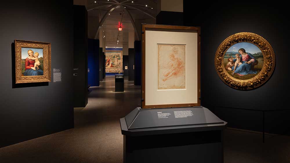 Installation view of Raphael: Sublime Poetry, on view March 29–June 28, 2026 at The Metropolitan Museum of Art. Photo; Eileen Travell, Courtesy of The Met.