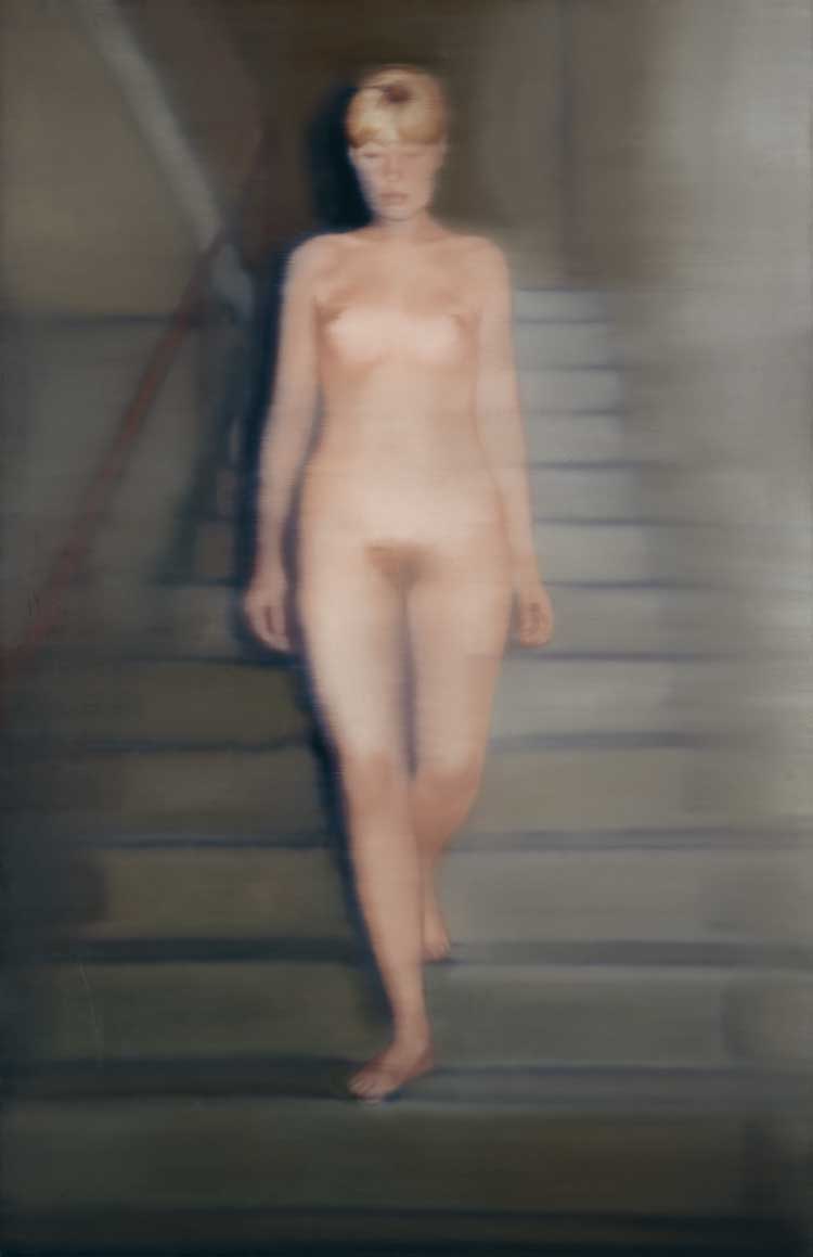 Gerhard Richter, Ema (Nude on a Staircase), 1966. Oil on canvas, 200 x 130 cm. Museum Ludwig, Cologne / Donation Ludwig Collection 1976. © Gerhard Richter 2025.