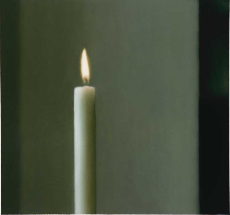 Gerhard Richter, Candle, 1982. Oil on canvas, 95 x 90 cm. Collection Institut d’art contemporain, Villeurbanne / Rhône-Alpes, Hirshhorn Purchase Fund, 1994. © Gerhard Richter 2025.