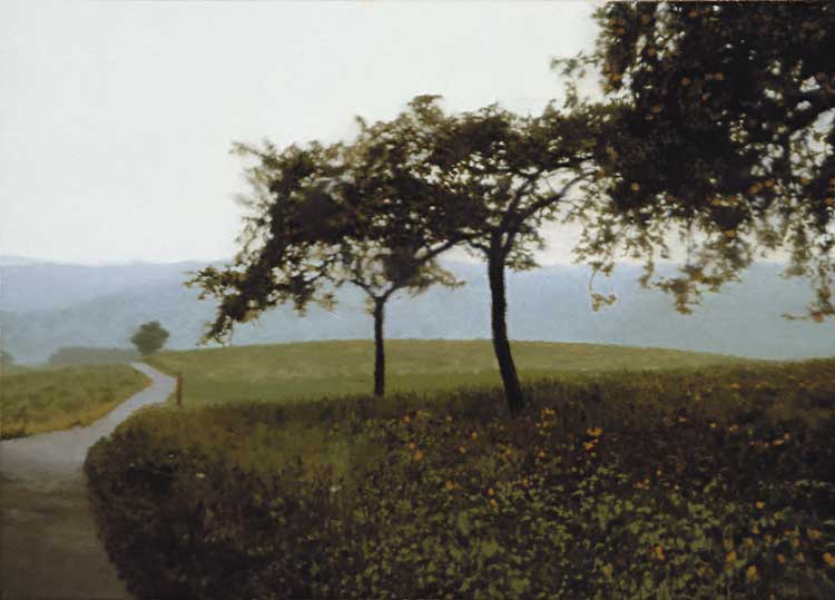 Gerhard Richter, Apple Trees, 1987. Oil on canvas, 67 x 92 cm. Private collection. © Gerhard Richter 2025.