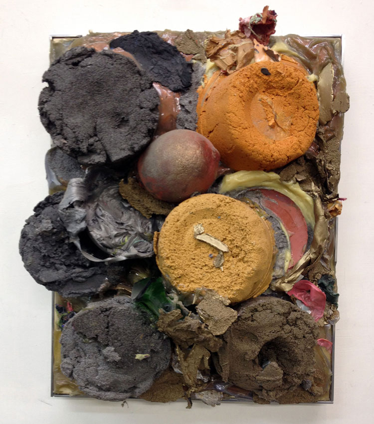 Susan Roth. Sand Castles, 1997. Canvas, acrylic, 46 x 38 cm. Photo copyright and courtesy of the artist.