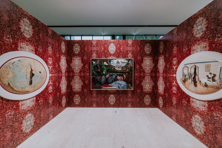 I was a land, a womb, a torn sail. Installation view, Paula Rego and Adriana Varejão: Between Your Teeth, Centro de Arte Moderna Gulbenkian, Lisbon, 2025. Photo: Caroline Menezes.