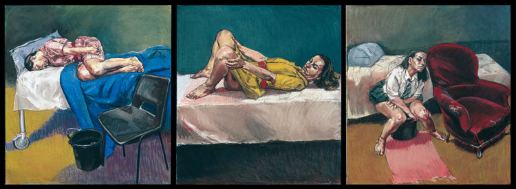 Paula Rego. Triptych, 1998. Reproduced by courtesy of Abbot Hall, Lakeland Arts Trust, England.