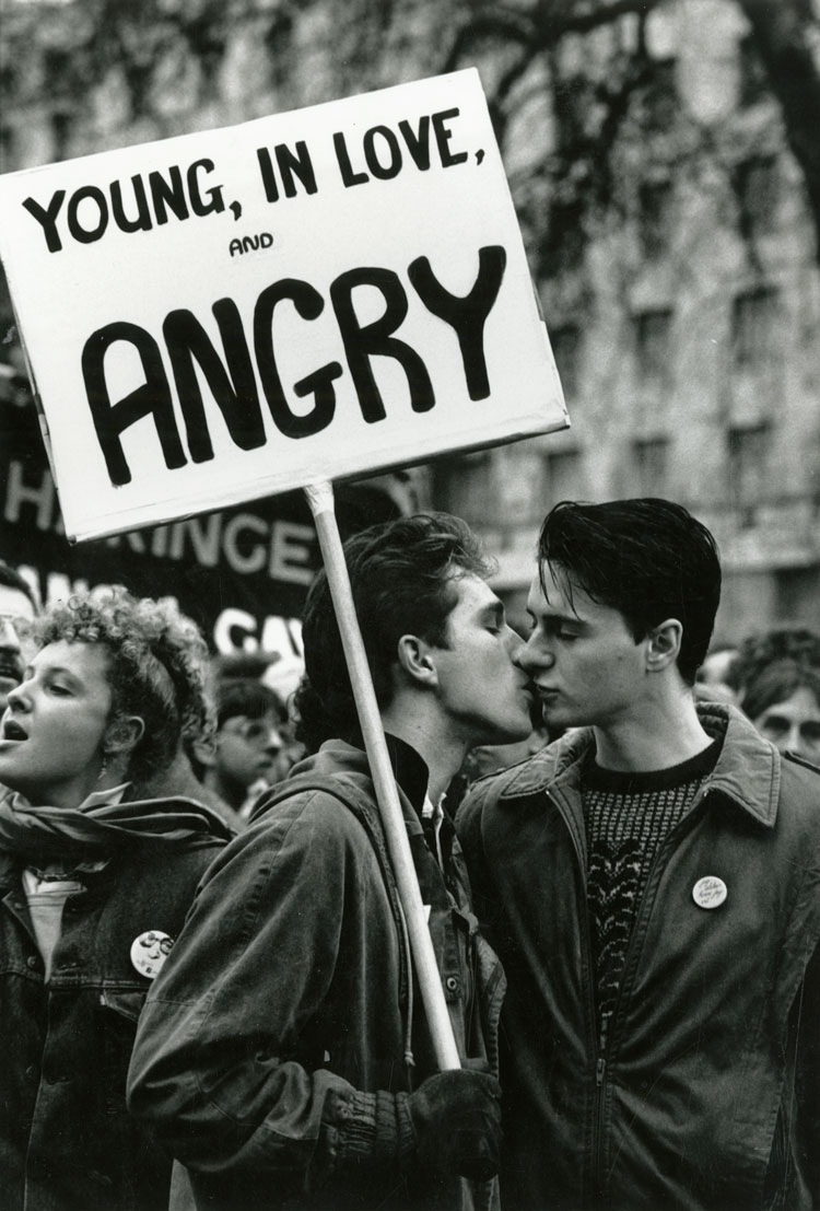 Pam Isherwood. Stop Clause 28 march, Whitehall, London, 9 January 1988. © Bishopsgate Institute.