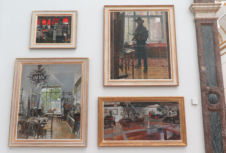 Works by Ken Howard RA (1932–2022), Royal Academy Summer Exhibition 2023. Photo: Martin Kennedy.