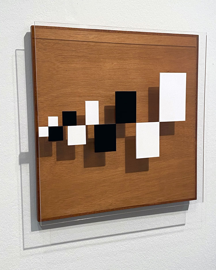Anthony Hill. Progression of Rectangles, Version II, 1953-57. Wood, perspex, h40.5 x w40.5 x d4.5 cm. Photo: Martin Kennedy.