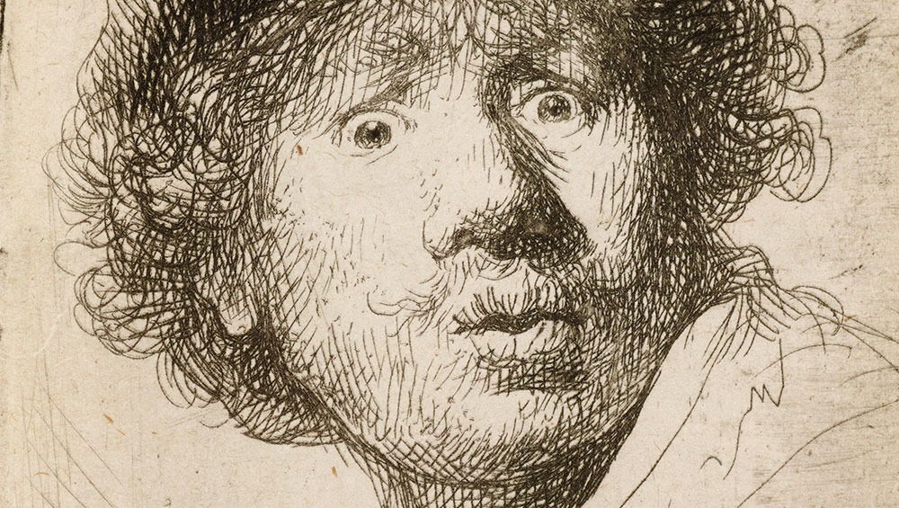 Rembrandt van Rijn (1606–69). Self-Portrait, 1629. Oil on oak panel, 15.5 x 12.7 cm. Bayerische Staatsgemäldesammlungen, Alte
Pinakothek, Munich.