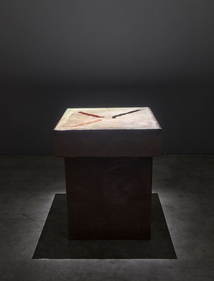 Christine Rebet, The Square, 2011, installation view, Parasol unit, London, 2020. Photo: Benjamin Westoby. Courtesy the artist and Parasol unit foundation for contemporary art.