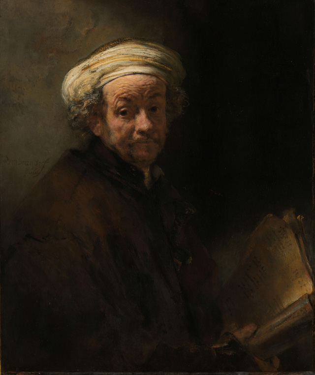 Rembrandt van Rijn, Self-Portrait as the Apostle Paul, 1661. De Bruijn-van der Leeuw Bequest, Muri, Switzerland.