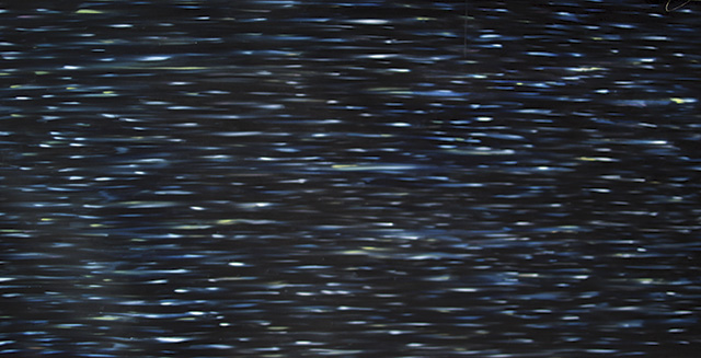 Esther Rolinson. Turning, 2015. Drawing. Oil pastel on inked paper, 150 x 66 cm.