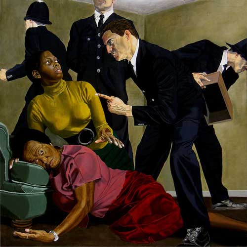 Kimathi Donkor. Madonna Metropolitan, 2005. Oil on canvas 161.5 x 161.5 cm. Copyright the artist. Courtesy of People Can.