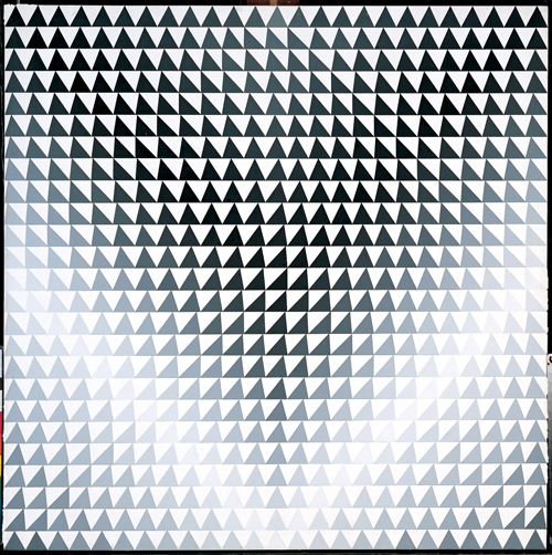 Bridget Riley.
Burn, 1964. Acrylic on linen, 56 x 56 cm. Private collection.