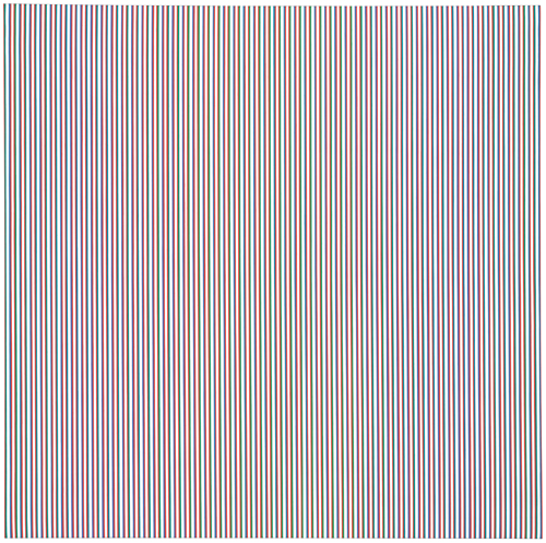 Bridget Riley.
Late Morning I, 1967. Acrylic on linen, 227.3 x 227.3 cm. Private collection.