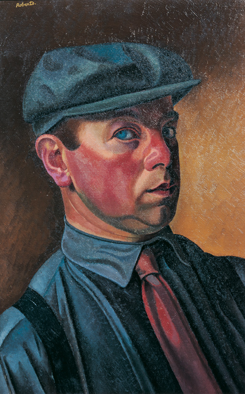 William Roberts. Self-Portrait wearing a Cap, 1931, oil on canvas, 51 x 36 cm, Tate, London © Estate of John David Roberts. Reproduced by permission of the William Roberts Society