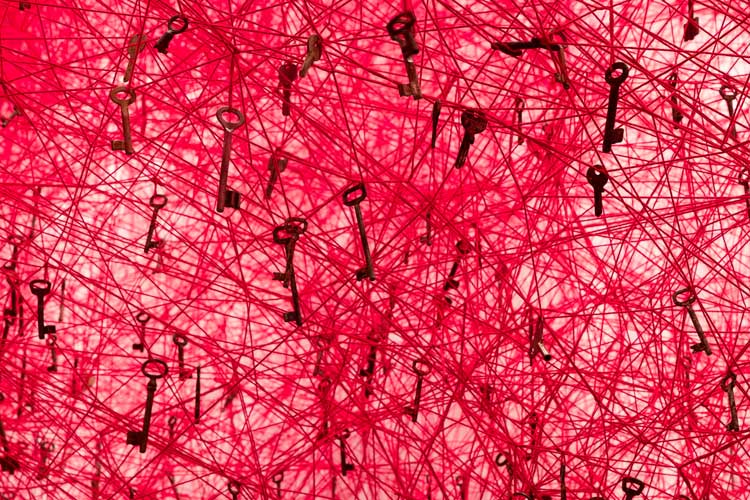 Threads of Life, 2026, installation view, Chiharu Shiota: Threads of Life. Photo: Mark Blower. Courtesy of the Hayward Gallery. © DACS, London, 2026 and Chiharu Shiota.