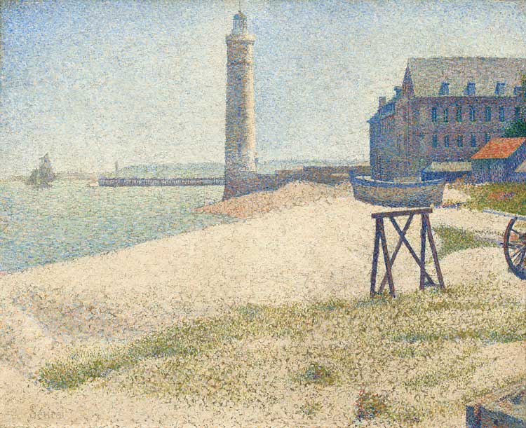 Georges Seurat, The Lighthouse at Honfleur, 1886. Oil on canvas, 66.7 x 81.9 cm. Collection of Mr and Mrs Paul Mellon, National Gallery of Art, Washington D.C.