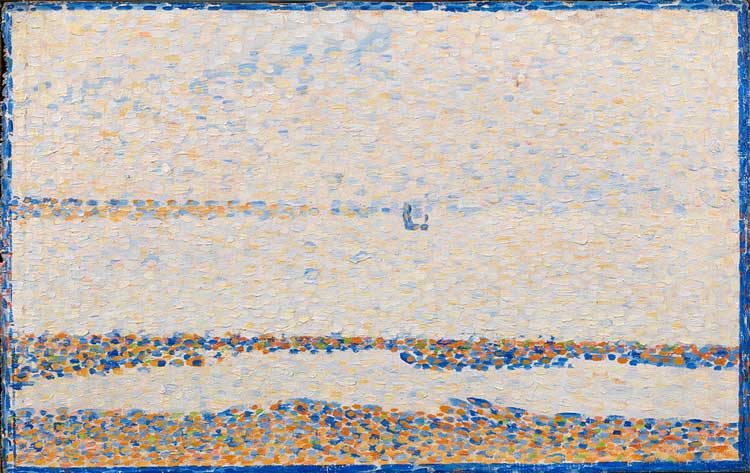Georges Seurat, The Beach at Gravelines, 1890. Oil on panel, 16 x 24.5 cm. Courtauld Gallery, London (Samuel Courtauld Trust) ©
Courtauld.