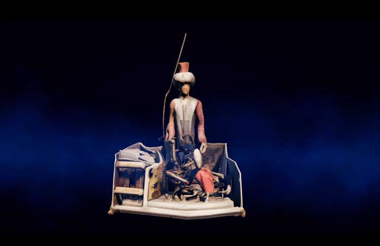 Hito Steyerl, Mechanical Kurds, 2025. Video installation. Courtesy of Hito Steyerl, Andrew Kreps Gallery, New York, Esther Schipper, Berlin / Paris / Seoul. © Hito Steyerl. Video stills: © Hito Steyerl, VG Bild-Kunst, Bonn 2025.