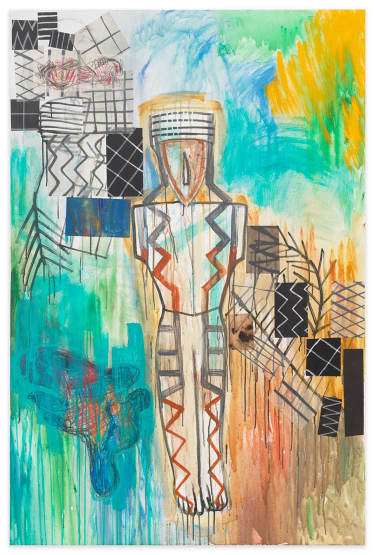 Jaune Quick-to-See Smith, Tierra Madre: Robin Wall Kimmerer, 2024–25. Image courtesy of The Estate of Jaune Quick-to-See Smith, Garth Greenan Gallery, New York and Stephen Friedman Gallery.