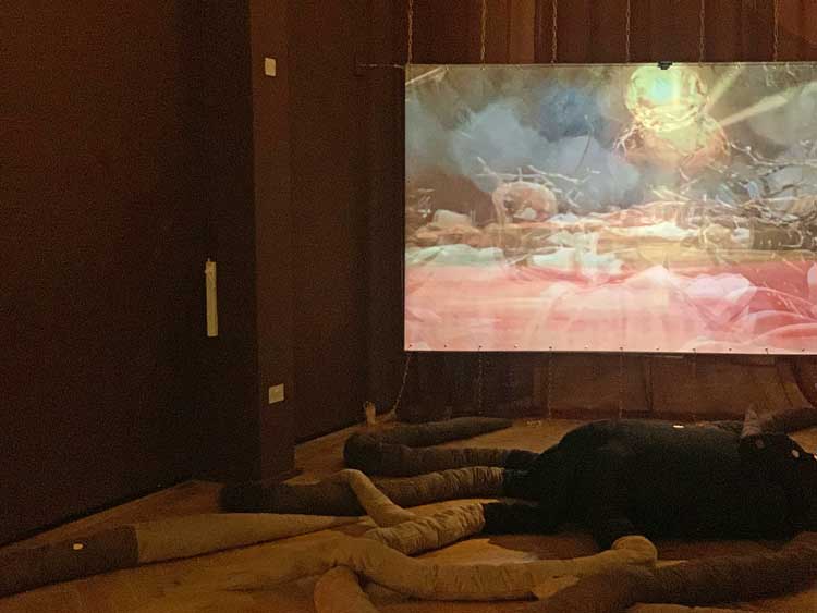 Installation view, Shadowscapes: Heaney, JMW Turner and Quantum, Orleans House Gallery, London. Photo: Bronac Ferran.