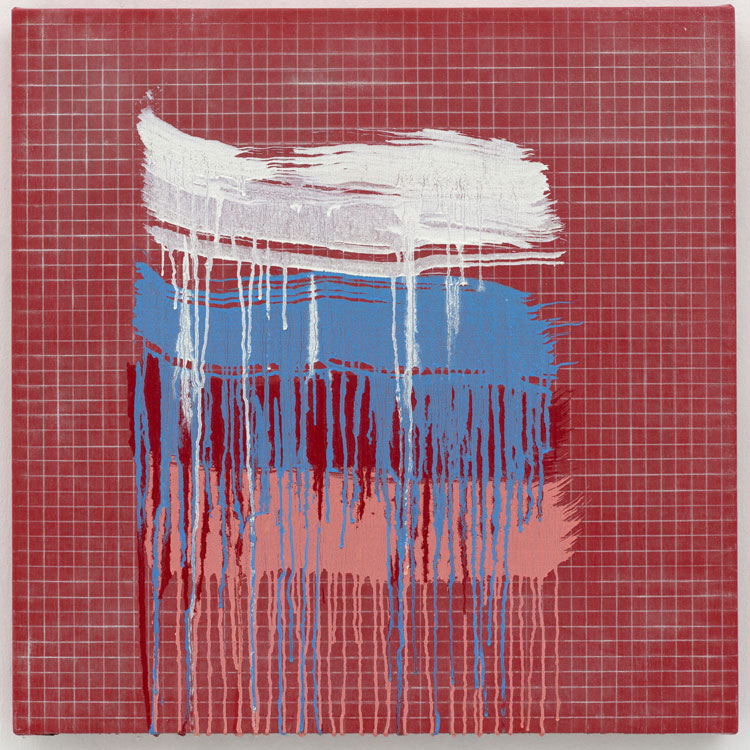 Pat Steir, Untitled, 2024-25. Oil on canvas, 61 x 61 cm (24 x 24 in). © Pat Steir. Courtesy the artist and Hauser & Wirth. Photo: Elisabeth Bernstein.