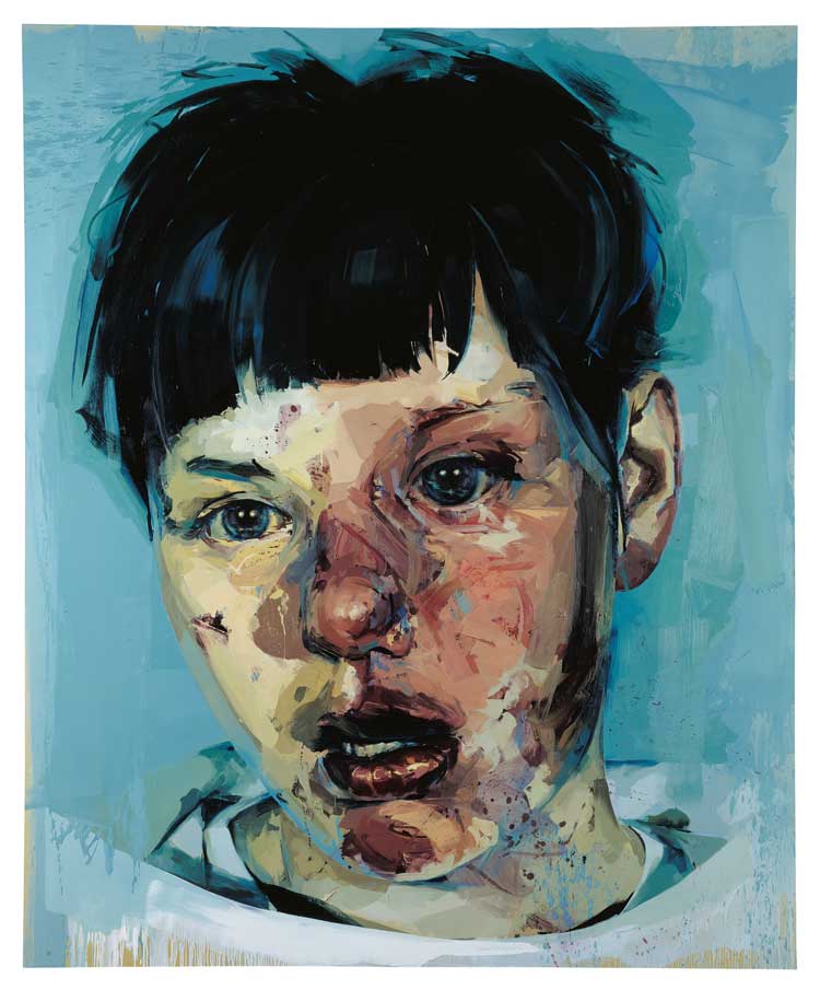 Jenny Saville, Stare, 2004-05. Oil on canvas, 305 x 250 cm. The Broad Art Foundation. © Jenny Saville, Courtesy Gagosian