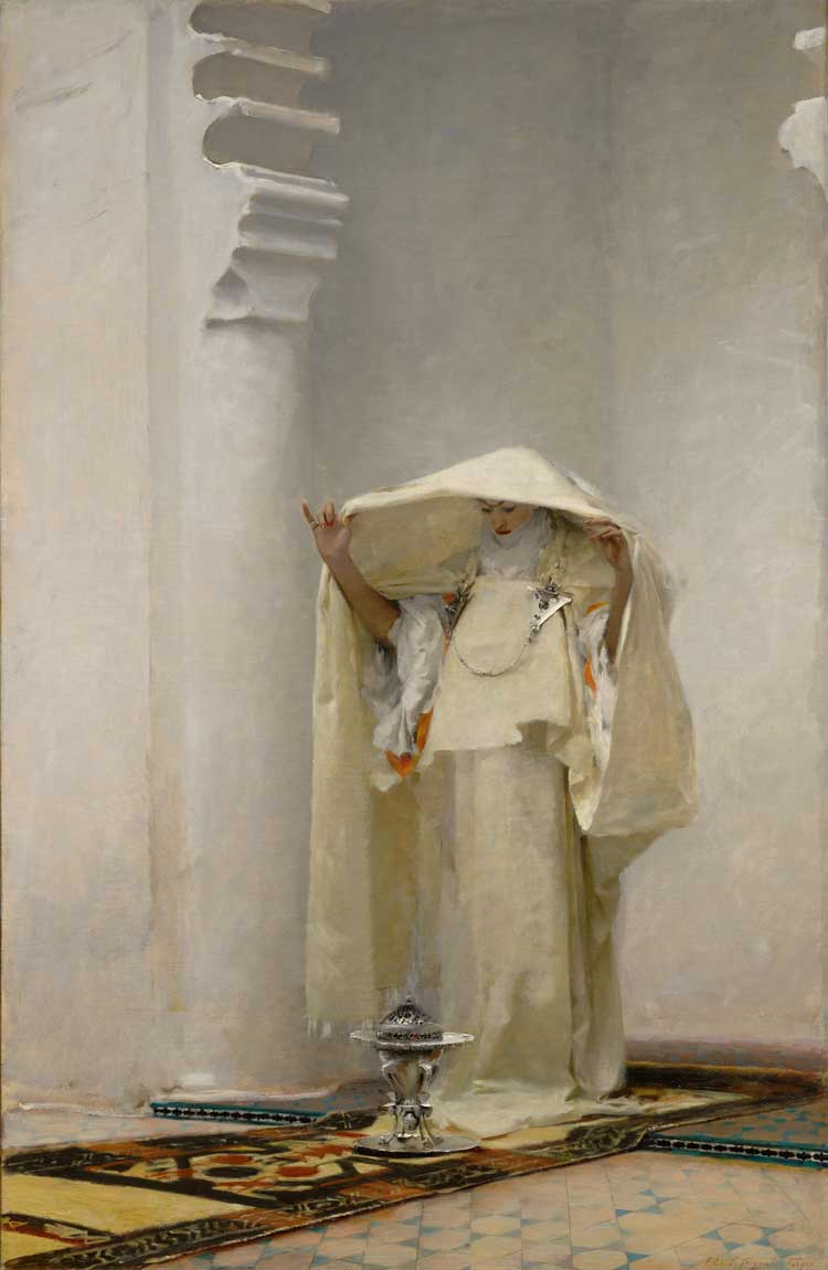 John Singer Sargent, Fumée d’Ambre Gris (Smoke of Ambergris), 1880. Oil on canvas, 54 3/4 × 35 11/16 in (139.1 × 90.6 cm). Clark Art Institute, Acquired by Sterling and Francine Clark before 1955.