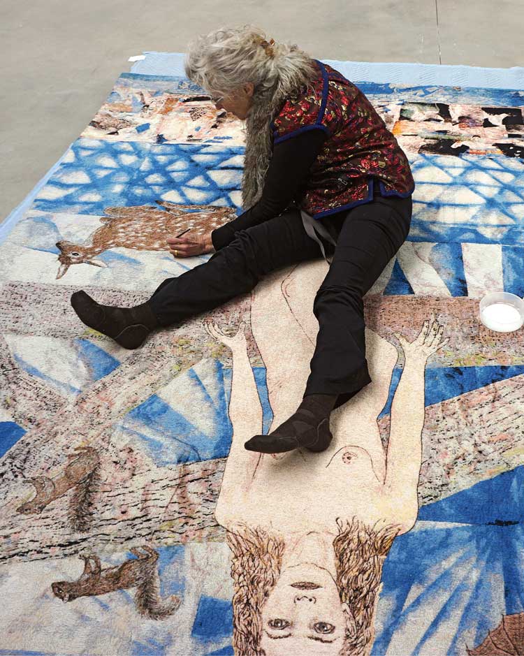 Kiki Smith at the studio. Photo: Courtesy Pace Gallery.
