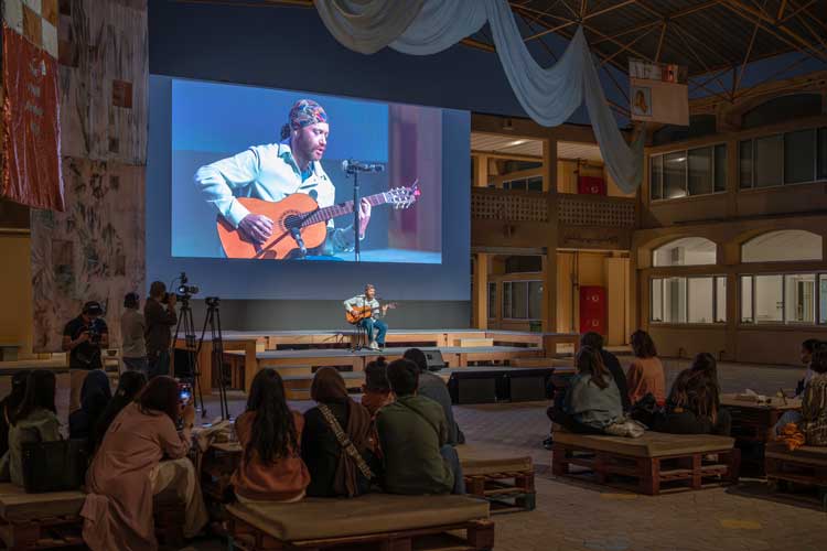 The Māori electronic artist Mara TK, Sharjah Art Foundation’s annual symposium, 2025.