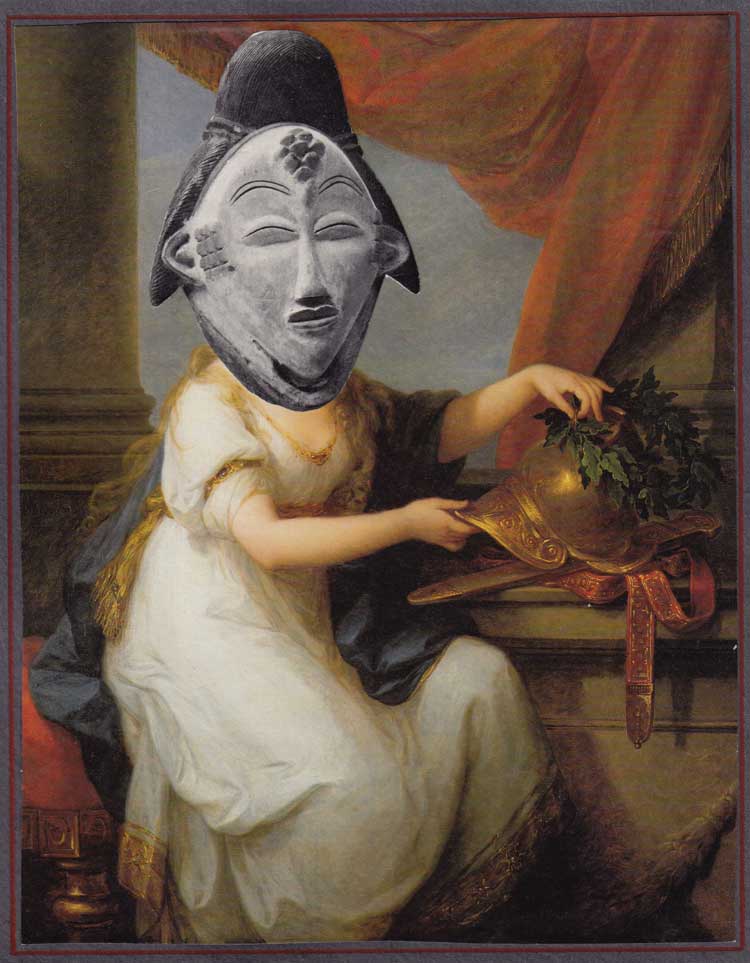 Maud Sulter,Syrcas. Hélas l’héroine Quelques instants plus tard, Monique cherchait sa brosse à cheveux, 1993, from the series Syrcas, photographic print. © Estate of Maud Sulter. Image courtesy of Street Level Photoworks, Glasgow.