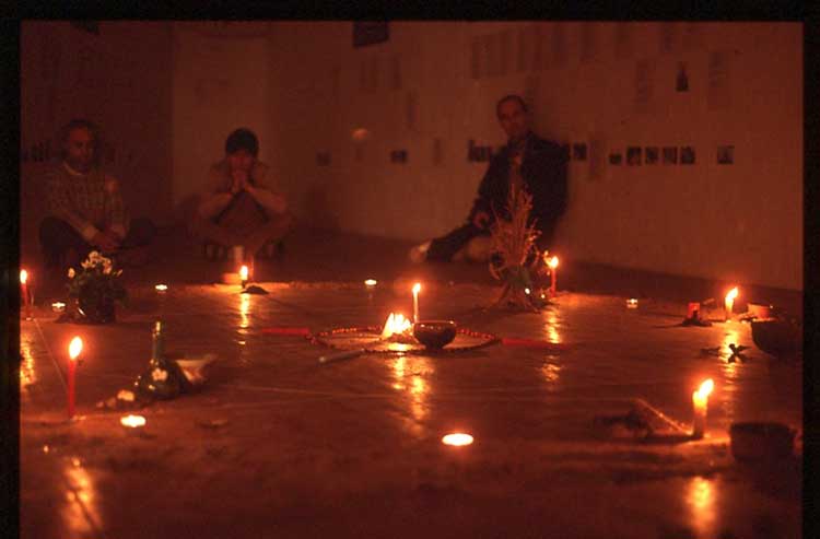 Jill Smith. Installation from performance and Gypsy Switch performance, Showroom Gallery, 1985.