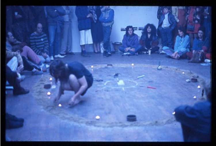 Jill Smith. Installation from performance and Gypsy Switch performance, Showroom Gallery, 1985.