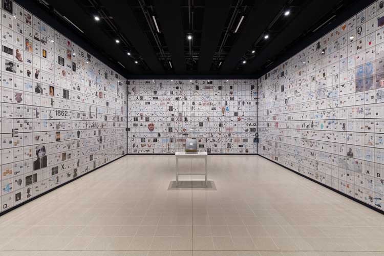 Tavares Strachan, The Encyclopedia of Invisibility, 2014-18, and Six Thousand Years, 2018. Installation view, Tavares Strachan: There Is Light Somewhere, Hayward Gallery, London, 18 June – 1 September 2024. Photo: Mark Blower. Courtesy the artist and the Hayward Gallery.