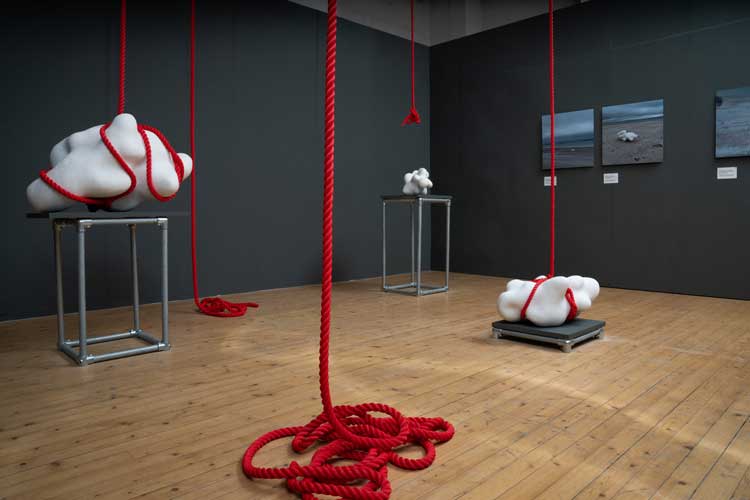 Mella Shaw. Sounding Line, installation view, Summerhall, Edinburgh,2024. Photo © Olive and Maeve.