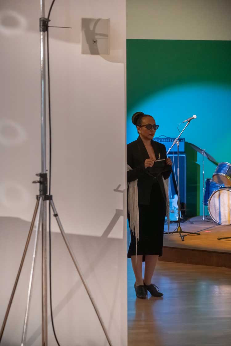 Zineb Sedira: Le Bal Tango Performance, installation view: Whitechapel Gallery, London, 15 February – 12 May 2024. Courtesy Whitechapel Gallery. Photo: Damian Griffiths.