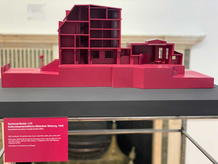 Kulturwissenschaftliche Bibliothek Warburg (Warburg Cultural Studies Library), 1926. Sectional model, 1:75. Nora Kilstad and Cathrine Tonseth Sundem, 2021. Oslo School of Architecture and Design. Photo: Bronac Ferran.