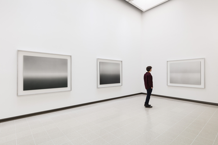 Hiroshi Sugimoto, Seascapes series. Gelatin silver prints. Installation view. Photo: Mark Blower. Courtesy the artist and the Hayward Gallery.