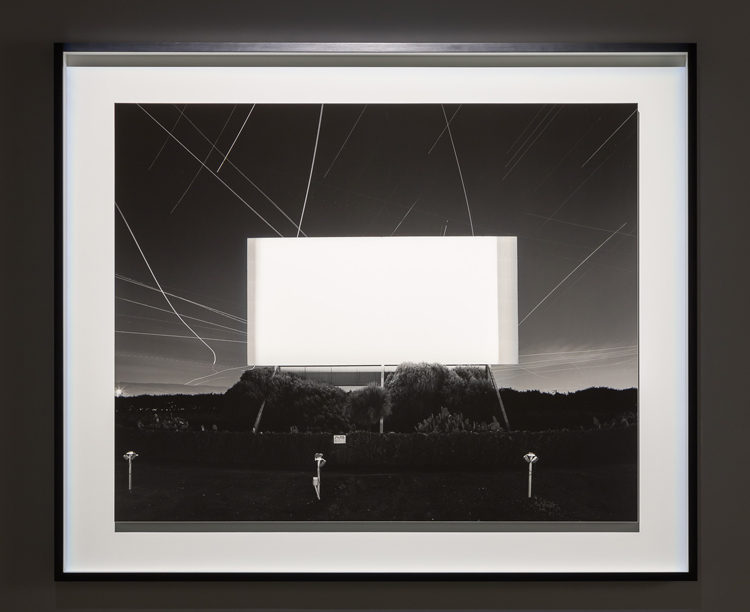 Hiroshi Sugimoto, Union City Drive In, 1993. Gelatin silver print. Installation view. Photo: Mark Blower. Courtesy the artist and the Hayward Gallery.