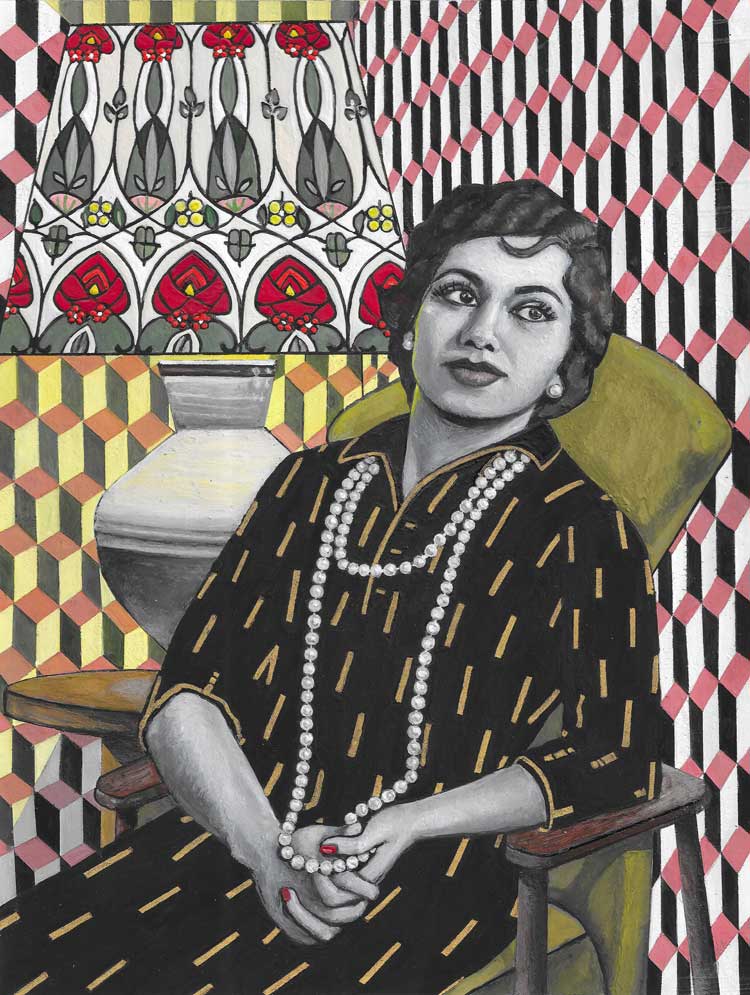 Soheila Sokhanvari, Rhapsody of Innocence (Portrait of Monir Vakili), 2022. © the artist.