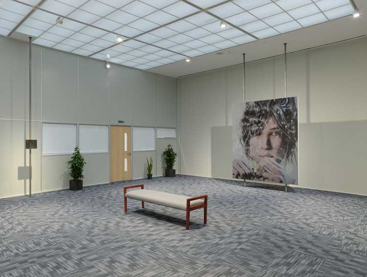 Avery Singer: Free Fall, installation view, Hauser & Wirth London 10 October – 22 December 2023. © Avery Singer. Courtesy the artist and Hauser & Wirth. Photo: Alex Delfanne.
