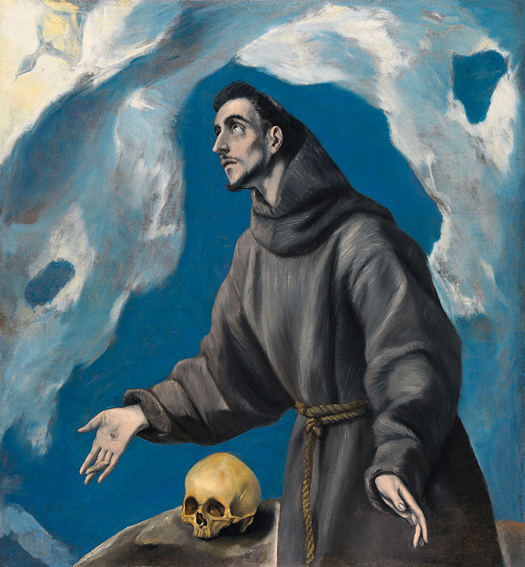 El Greco, 1541 – 1614. Saint Francis Receiving the Stigmata, 1590-95. Oil on canvas, 114 x 104 cm. © The National Gallery of Ireland, Dublin.