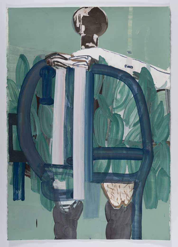 Amy Sillman, Torso with Green, 2023. Acrylic, ink, silkscreen on paper
151.1 x 106 cm (59 1/2 x 41 3/4 in). © Amy Sillman. Courtesy the artist, Thomas Dane Gallery and Gladstone Gallery, New York.