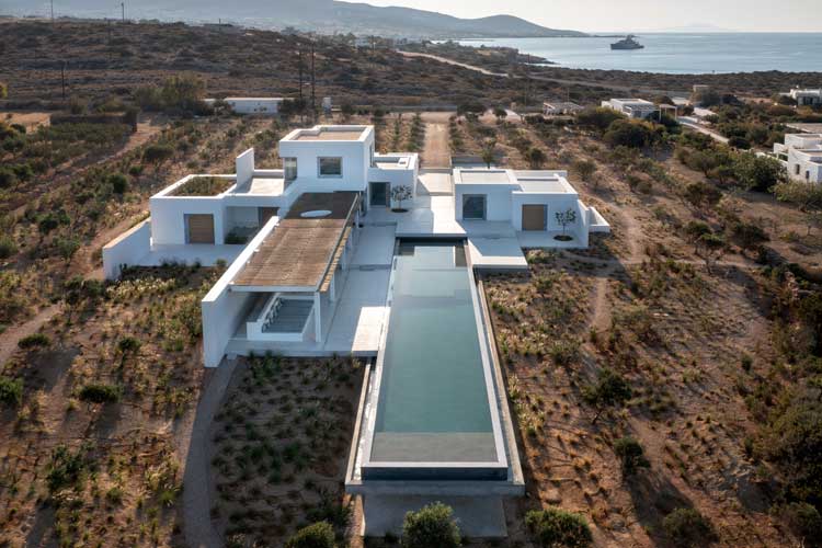 Seilern family residence in Paros, Greece, 2021.