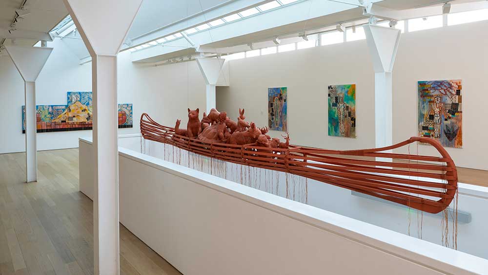Jaune Quick-to-See Smith: Wilding, installation view, Fruitmarket, Edinburgh, 7 November 2025 – 1 February 2026.