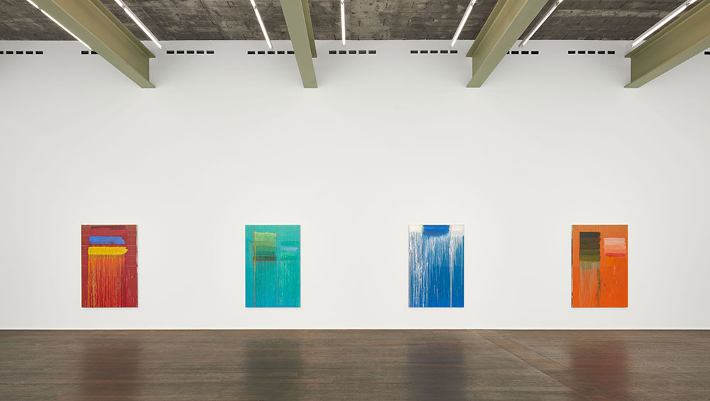 Pat Steir: Song, installation view, Hauser & Wirth Zurich,, 13 June – 13 September 2025. © Pat Steir. Courtesy the artist and Hauser & Wirth. Photo: Jon Etter.