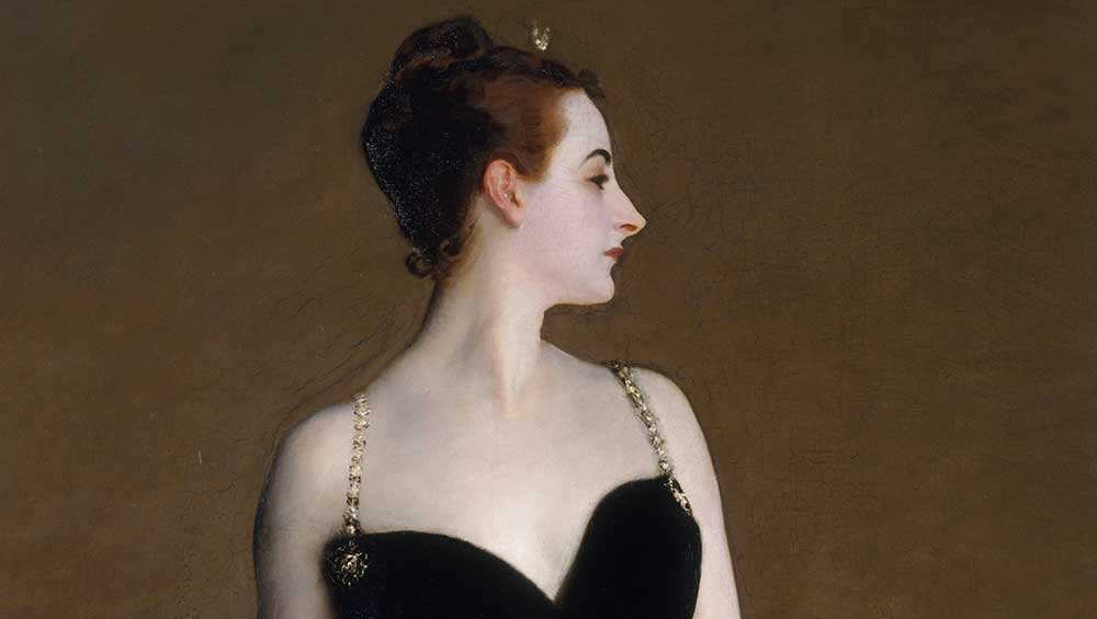 John Singer Sargent, Madame X (Madame Pierre Gautreau), 1883–84. Oil on canvas, 82 1/8 x 43 1/4in (208.6 x 109.9cm). Arthur Hoppock Hearn Fund, 1916. The Metropolitan Museum of Art.
