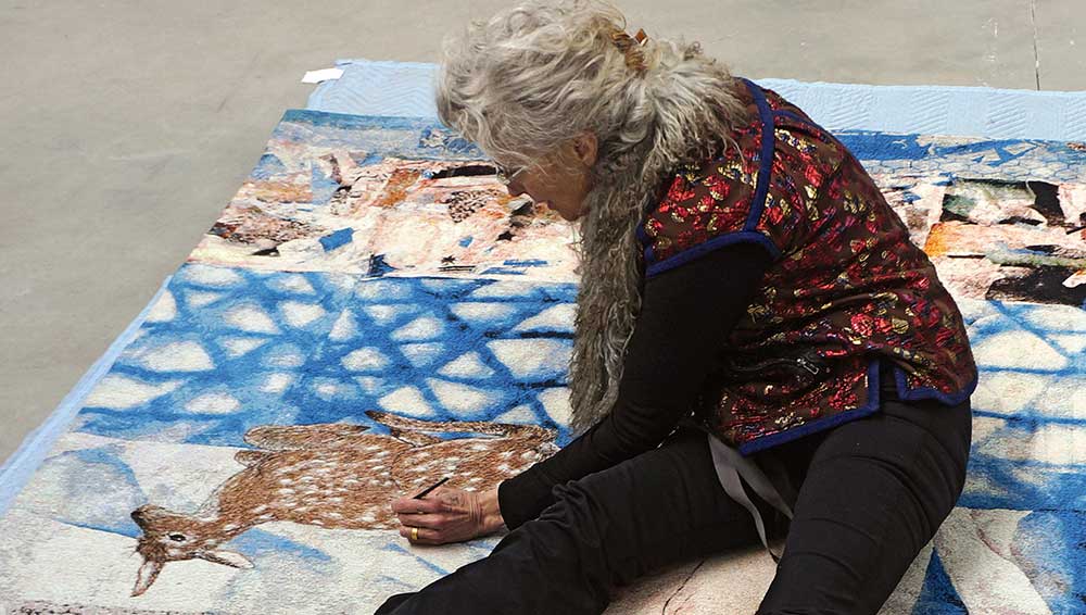 Kiki Smith at the studio. Photo: Courtesy Pace Gallery.
