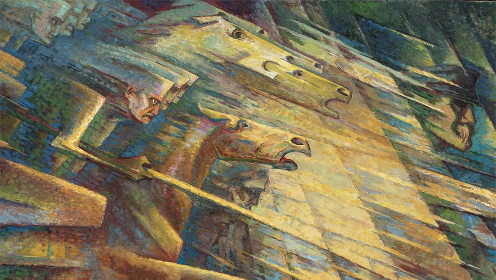 Jerzy Hulewicz, Charge, 1932. Oil on canvas. 132 x 197 cm. National Museum in Warsaw, Poland.
