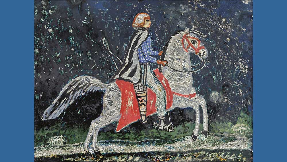 Dora Carrington, Iris Tree on a Horse, c1920s. © The Estate of Dora Carrington.