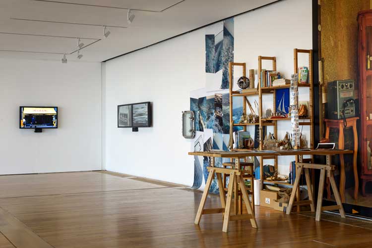 Zineb Sedira, Can’t You See the Sea Changing?, installation view, De La Warr Pavilion, 2022. Photo: Thierry Bal.